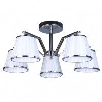 Distribuidor - Lâmpadas Diversas | Lâmpadas Clássicas | LAMPARA TREBOL 5XE14 CROMO PANT.BLANCA 24X59X59CM Ref: 151655020